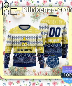 NRL North Queensland Cowboys Custom Name Number Knit Ugly Christmas Sweater a