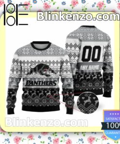 NRL Penrith Panthers Custom Name Number Knit Ugly Christmas Sweater