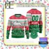 NRL South Sydney Rabbitohs Custom Name Number Knit Ugly Christmas Sweater