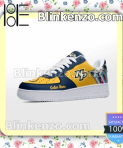 Nashville Predators Mascot Logo NHL Hockey Nike Air Force Sneakers a