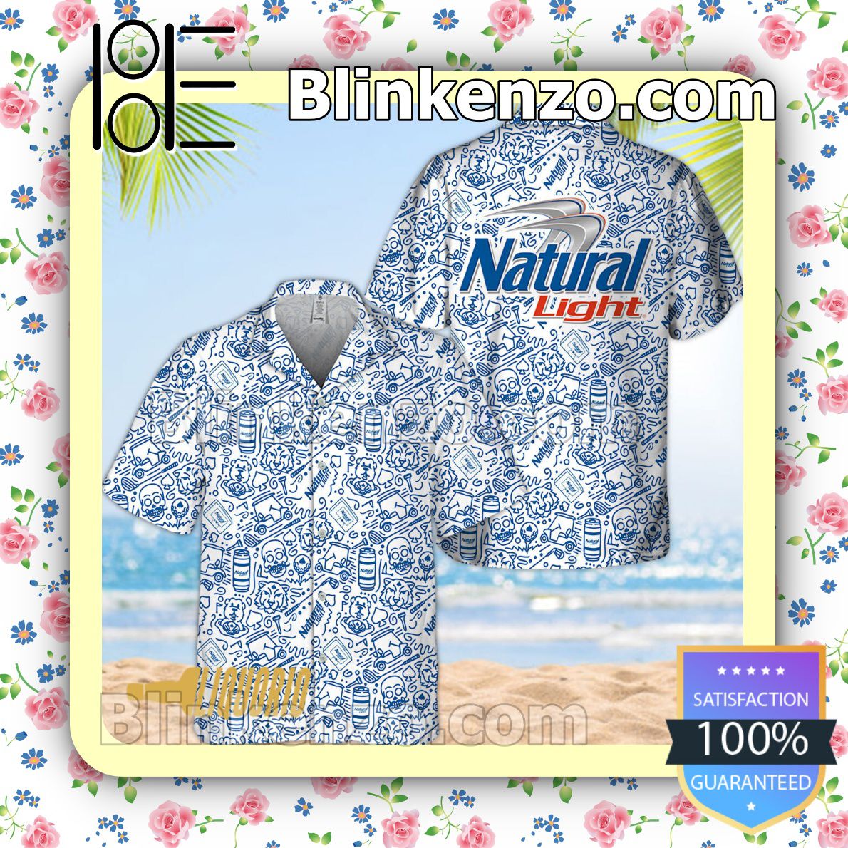 Natural Light Doodle Art Beach Shirts