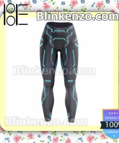 Neon Tech Iron Man Black And Blue Workout Leggings