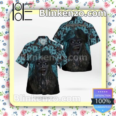 New Heavy Metal Pirate Iron Maiden Casual Button Down Shirts