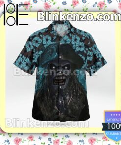 New Heavy Metal Pirate Iron Maiden Casual Button Down Shirts b