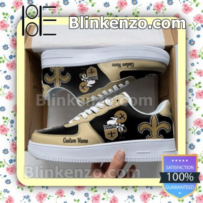 New Orleans Saints Mascot Logo NFL Football Nike Air Force Sneakers