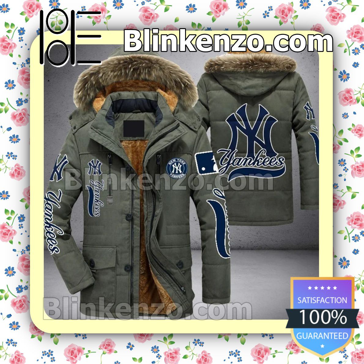 Áo khoác MLB Womens Waffen Patchwork Denim Trucker Jacket New York Yankees  3FDK0201450BLS