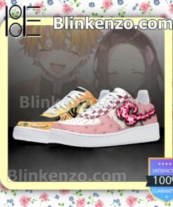 Nezuko and Zenitsu Skill Demon Slayer Nike Air Force Sneakers b