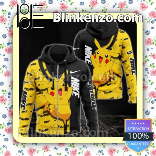Nike With Pikachu Full-Zip Hooded Fleece Sweatshirt