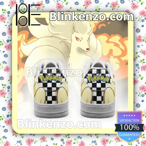 Ninetales Checkerboard Pokemon Nike Air Force Sneakers b