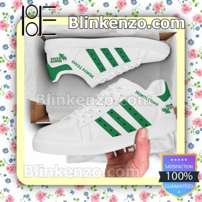 North Texas Mean Green Logo Print Low Top Shoes a