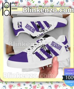 Northwestern Wildcats Logo Print Low Top Shoes a