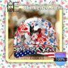 Norwegian Elkhound American Flag Classic Caps
