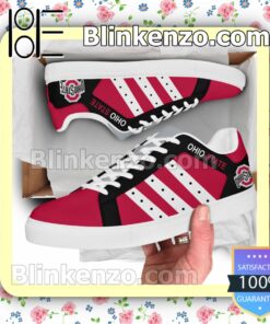 Best Ohio State Buckeyes Logo Print Low Top Shoes