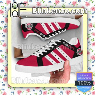Best Ohio State Buckeyes Logo Print Low Top Shoes
