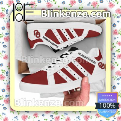 Awesome Oklahoma Sooners Logo Print Low Top Shoes