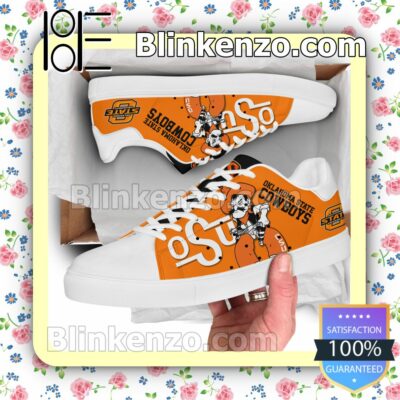 Best Oklahoma State Cowboys Logo Print Low Top Shoes