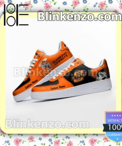 Oklahoma State Cowboys Mascot Logo NCAA Nike Air Force Sneakers b