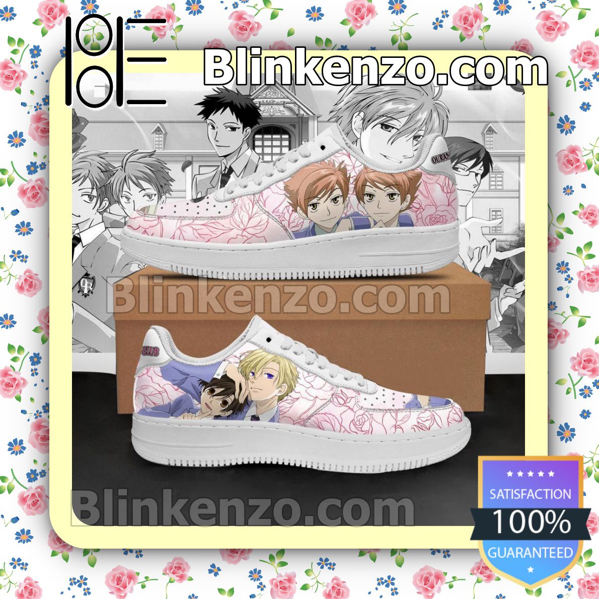 Ouran High School Host Club Anime Nike Air Force Sneakers - Blinkenzo
