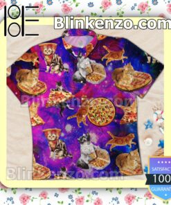 Outer Space Pizza Cat Summer Beach Shirt a