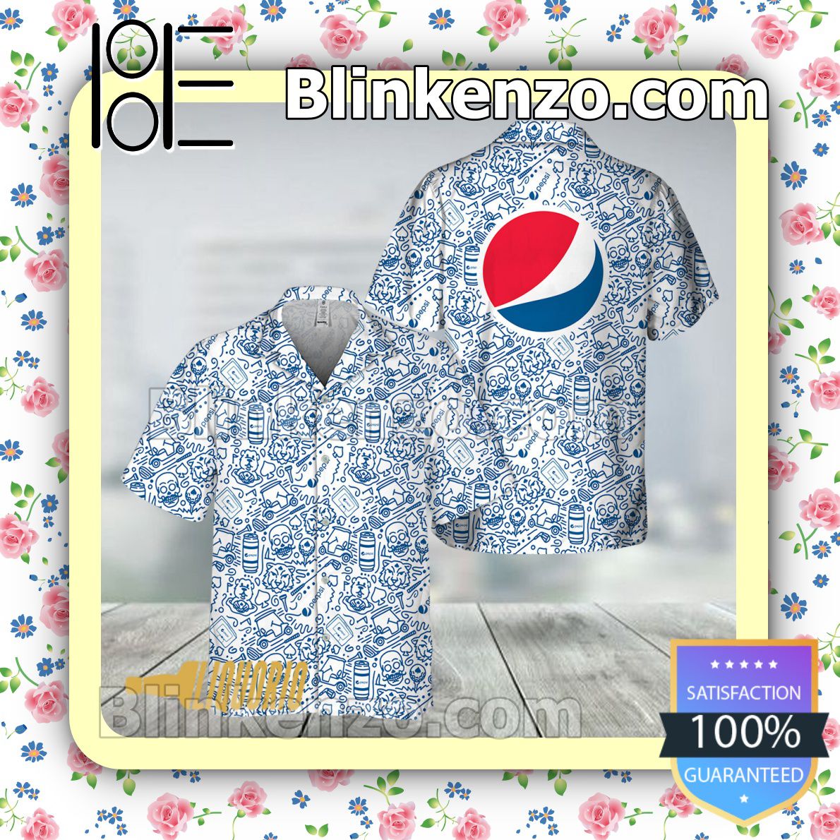 POD Pepsi Doodle Art Beach Shirts