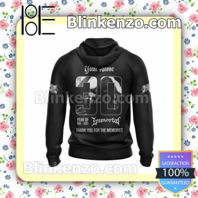 Personalized 30 Year Of 1991 - 2021 Immortal Thank You For The Memories Hooded Sweatshirt a