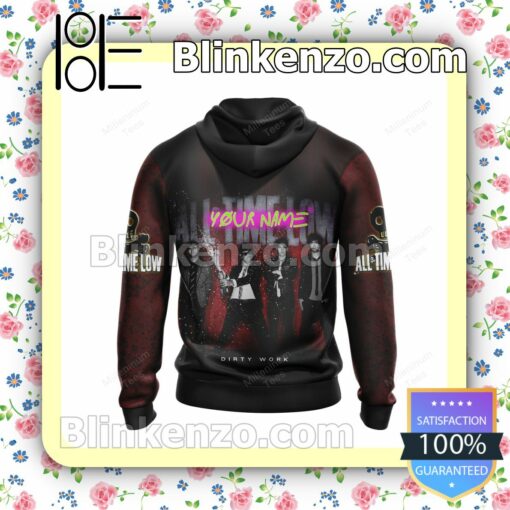 Personalized All Time Low Dirty Work Album Cover Hooded Sweatshirt a