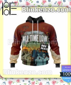 Personalized All Time Low Don't Panic Album Cover Hooded Sweatshirt