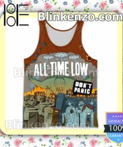 Personalized All Time Low Don't Panic Album Cover Womens Tank Top