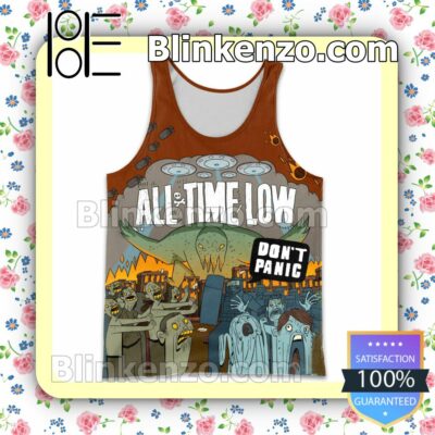 Personalized All Time Low Don't Panic Album Cover Womens Tank Top