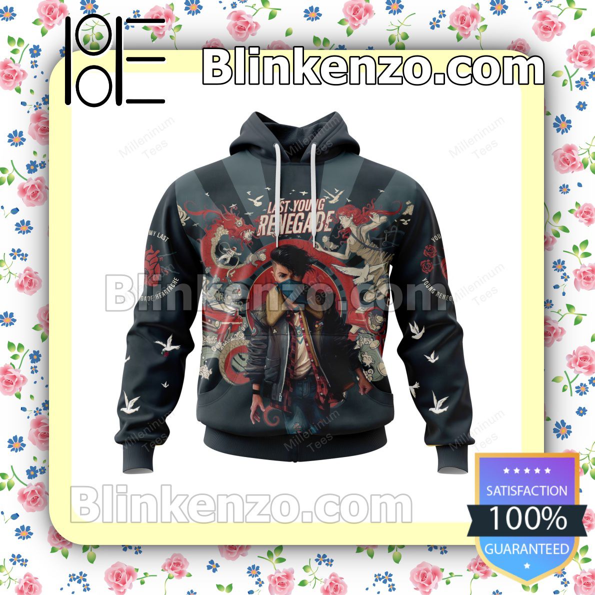 Personalized All Time Low Last Young Renegade Album Cover Hooded Sweatshirt