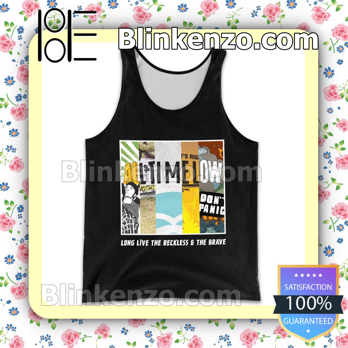 Personalized All Time Low Long Live The Reckless And The Brave Womens Tank Top