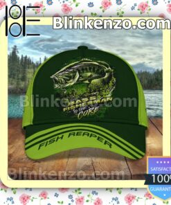 Personalized Bass Fisherman To The Core Fish Reaper Green Baseball Caps Gift For Boyfriend a