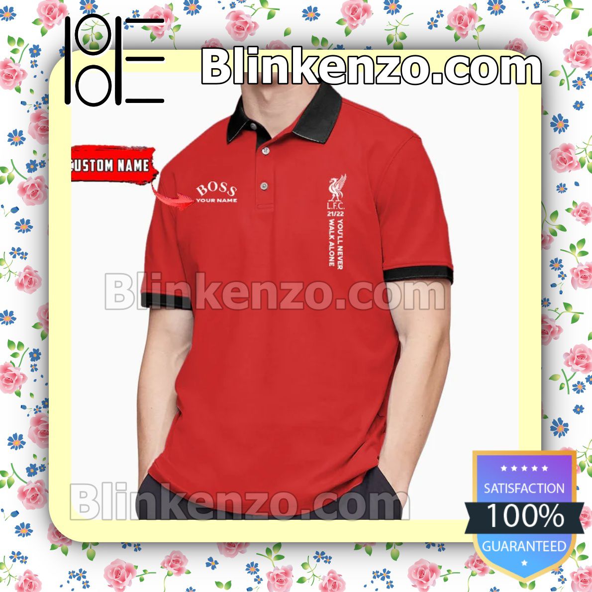 Limited Edition Personalized Boss Liverpool F.c. You'll Never Walk Alone Custom Polo Shirt