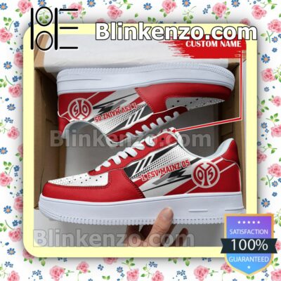 Personalized Bundesliga 1. FSV Mainz 05 Custom Name Nike Air Force Sneakers