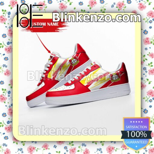 Personalized Bundesliga Bayer 04 Leverkusen Custom Name Nike Air Force Sneakers b