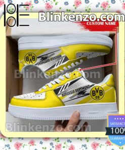 Personalized Bundesliga Borussia Dortmund Custom Name Nike Air Force Sneakers