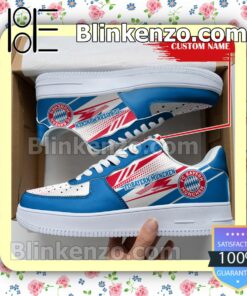 Personalized Bundesliga FC Bayern München Custom Name Nike Air Force Sneakers