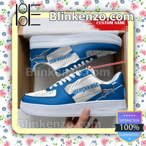 Personalized Bundesliga Hertha BSC Custom Name Nike Air Force Sneakers