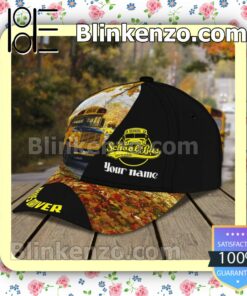 Personalized Bus Driver School Bus Autumn Leaves Baseball Caps Gift For Boyfriend a