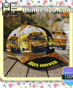 Personalized Bus Driver School Bus Autumn Leaves Baseball Caps Gift For Boyfriend b