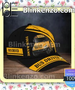 Personalized Bus Driver School Bus Black And Yellow Baseball Caps Gift For Boyfriend a