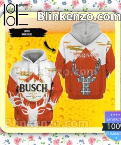 Personalized Busch Beer Brewed In Usa Red White Custom Womens Hoodie