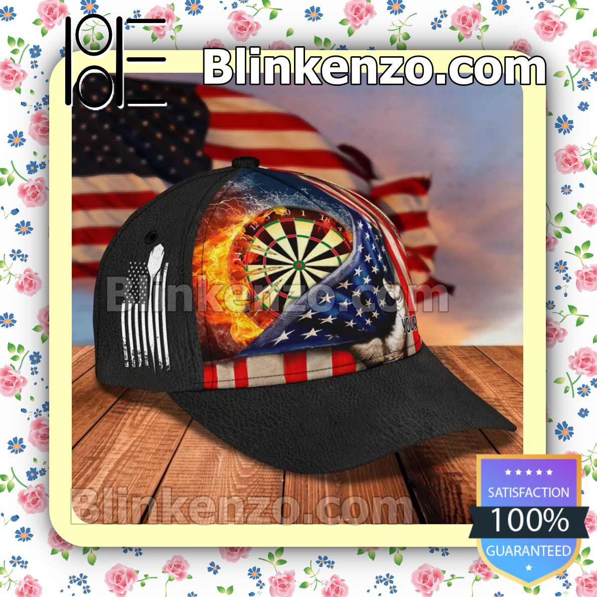 Unique Personalized Darts American Flag Baseball Caps Gift For Boyfriend