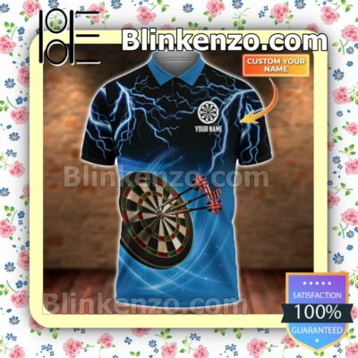 Personalized Darts Lightning Blue Custom Polo Shirt a