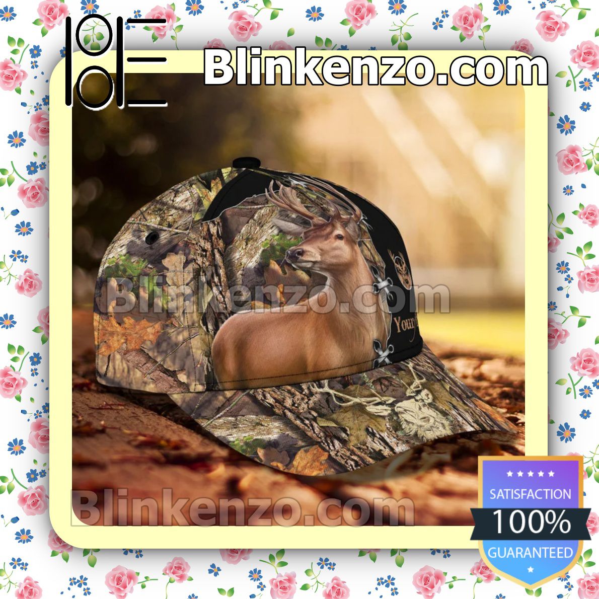 Gorgeous Personalized Deer Hunting In The Forest Baseball Caps Gift For Boyfriend