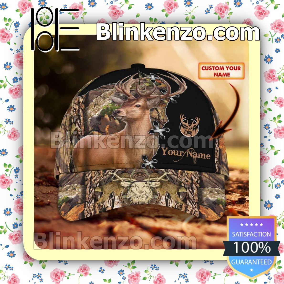 Excellent Personalized Deer Hunting In The Forest Baseball Caps Gift For Boyfriend