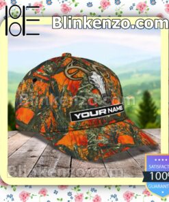 Personalized Deer Hunting Skull Realtree Orange Camo Baseball Caps Gift For Boyfriend a