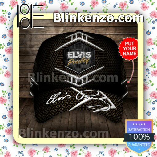 Personalized Elvis Presley Hive Pattern Baseball Caps Gift For Boyfriend