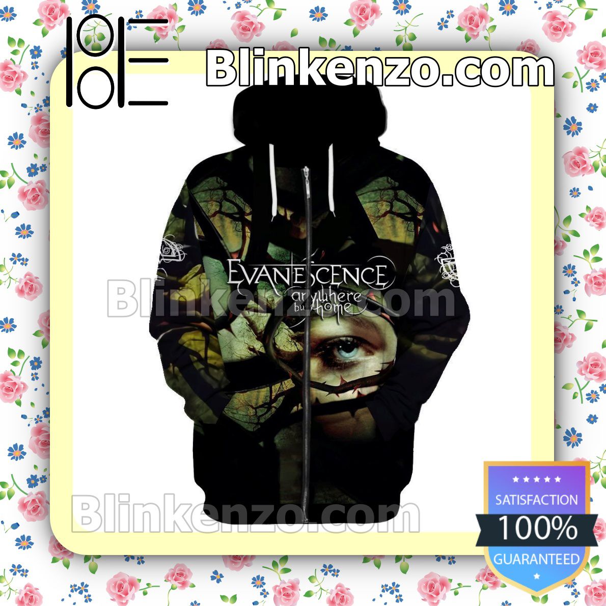 Personalized Evanescence Anywhere But Home Album Cover Hooded Sweatshirt