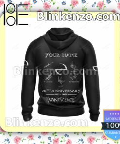 Personalized Evanescence Rock Band Signatures Hooded Sweatshirt a